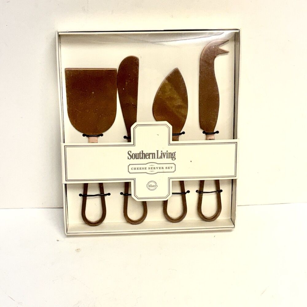 Southern Living Copper Tone Cheese Server Set 4 Pc NEW